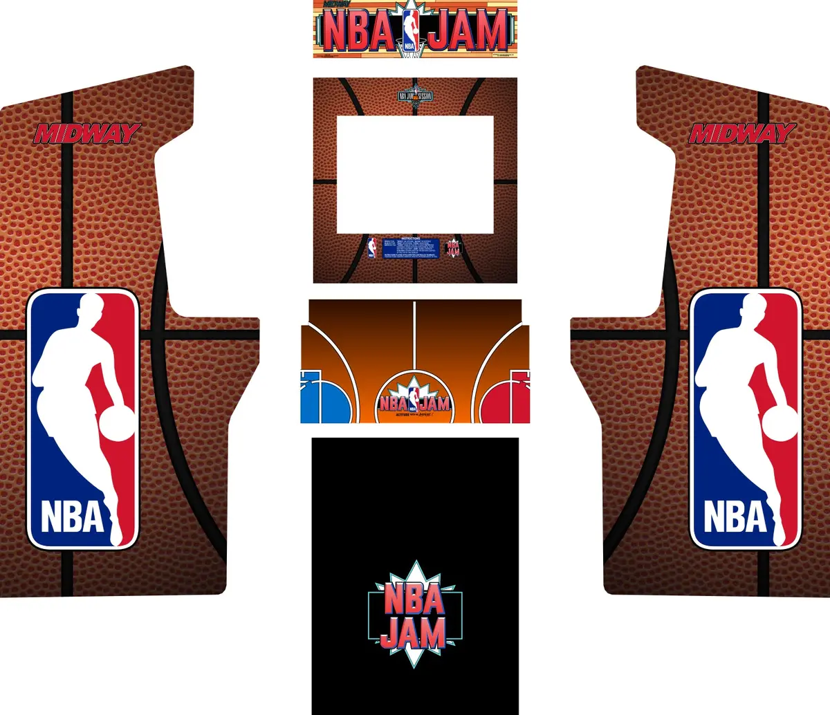 Nba Jam - Midway Legacy Edition - Arcade1up Art Kit 1