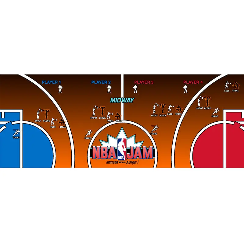 Nba Jam Cpo - Control Panel Overlay - Premium Air Release Vinyl 1