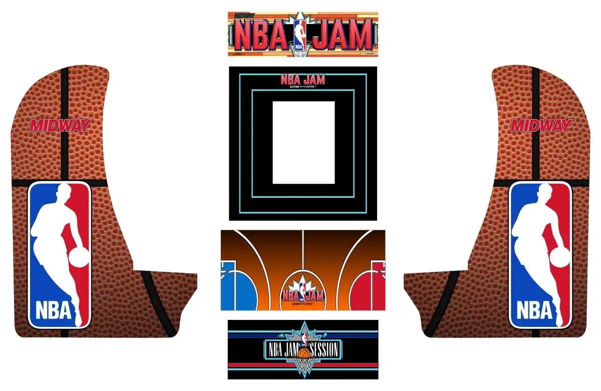 Nba Jam Arcade1up Countercade Decal Kit 1