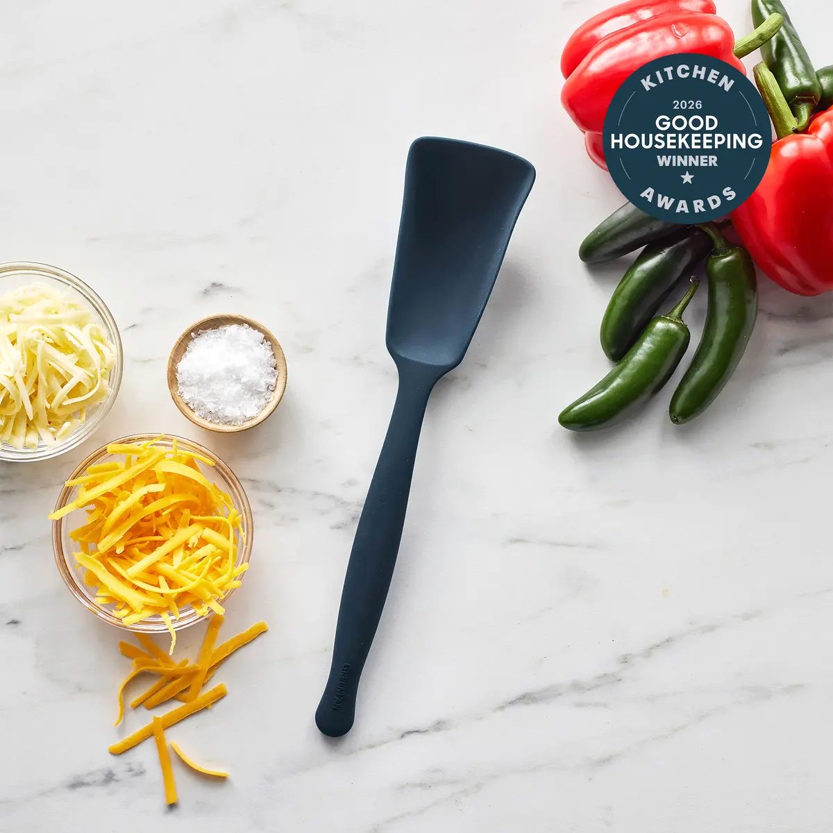 Premiere Silicone Deep Rectangle Spoon | Oxford Blue 2