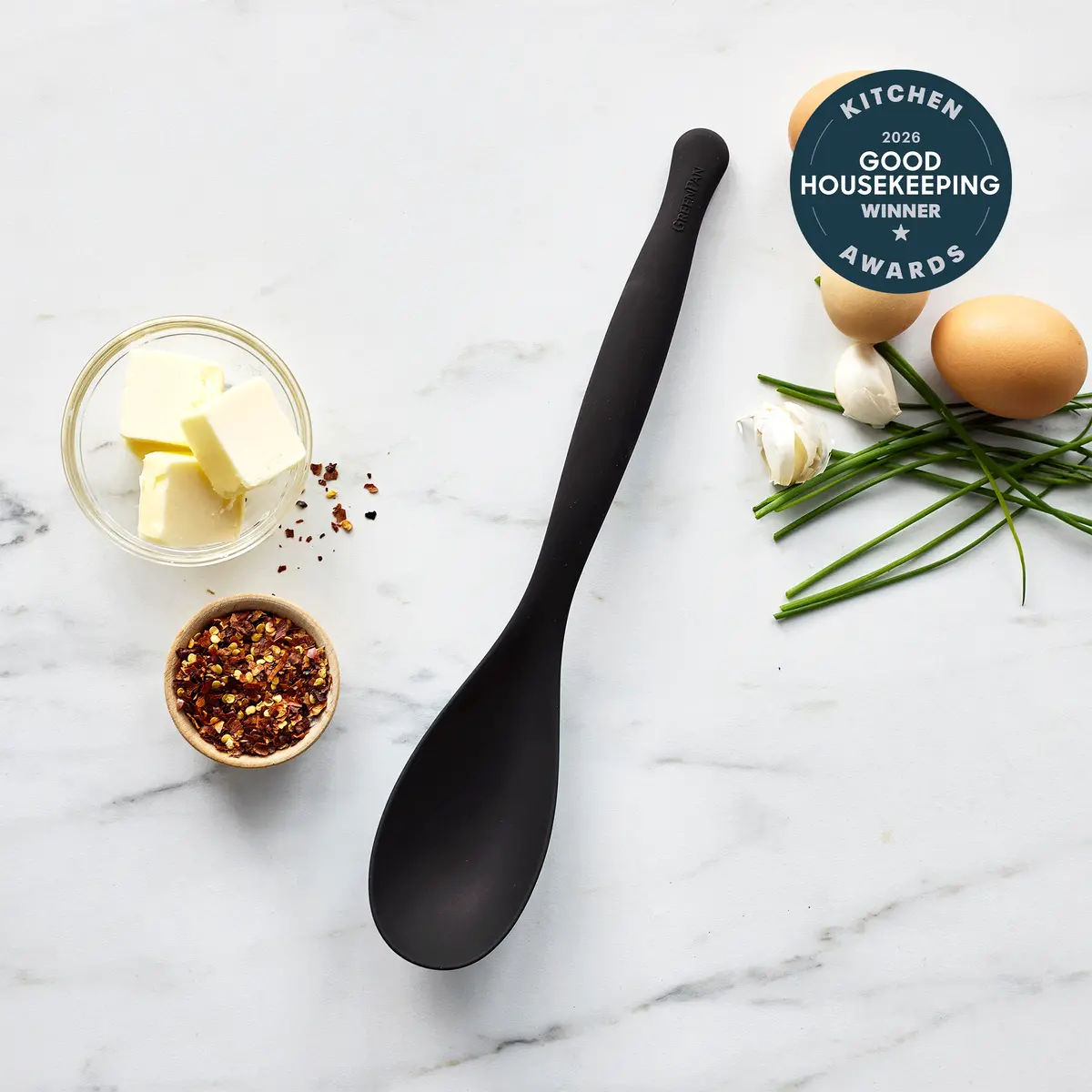 Premiere Silicone Solid Spoon | Black 2