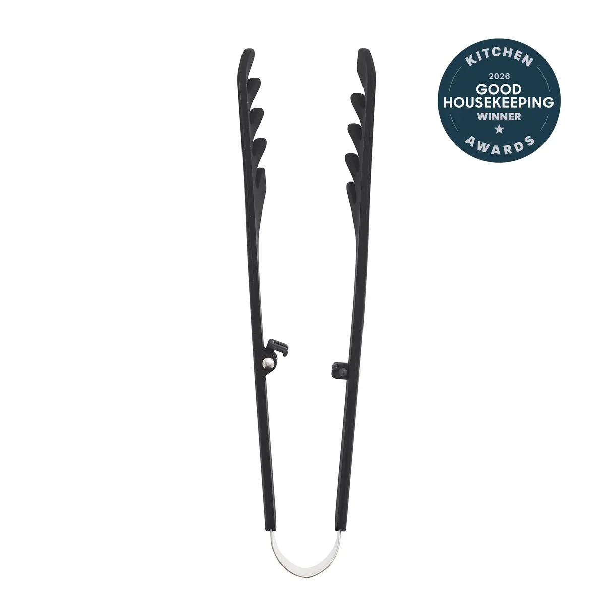 Premiere Silicone Locking Pasta Tongs | Black 1