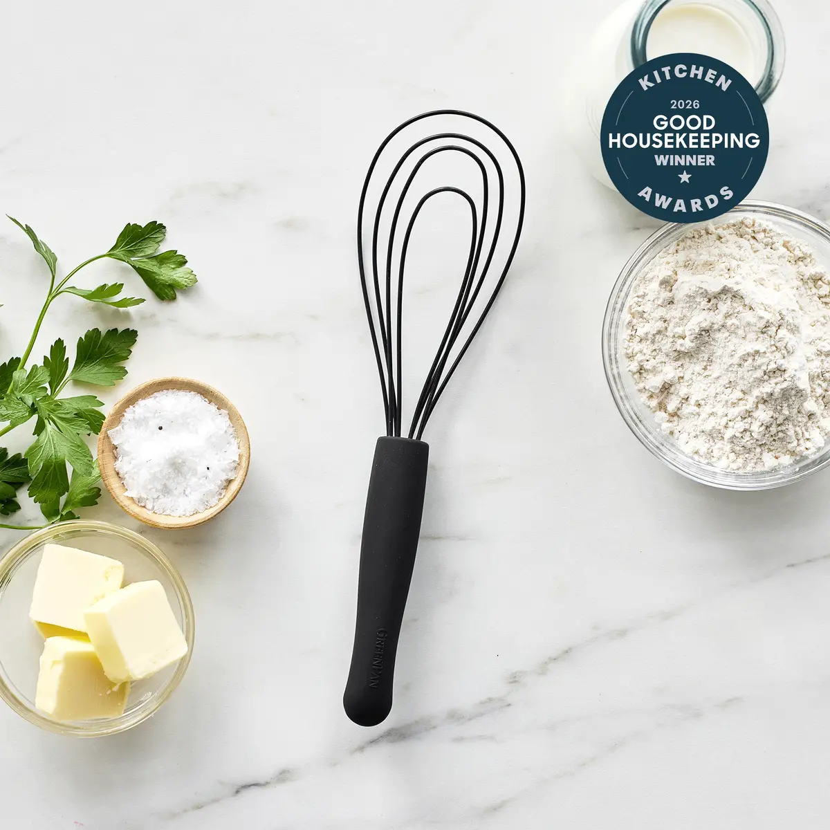 Premiere Silicone Flat Whisk | Black 2