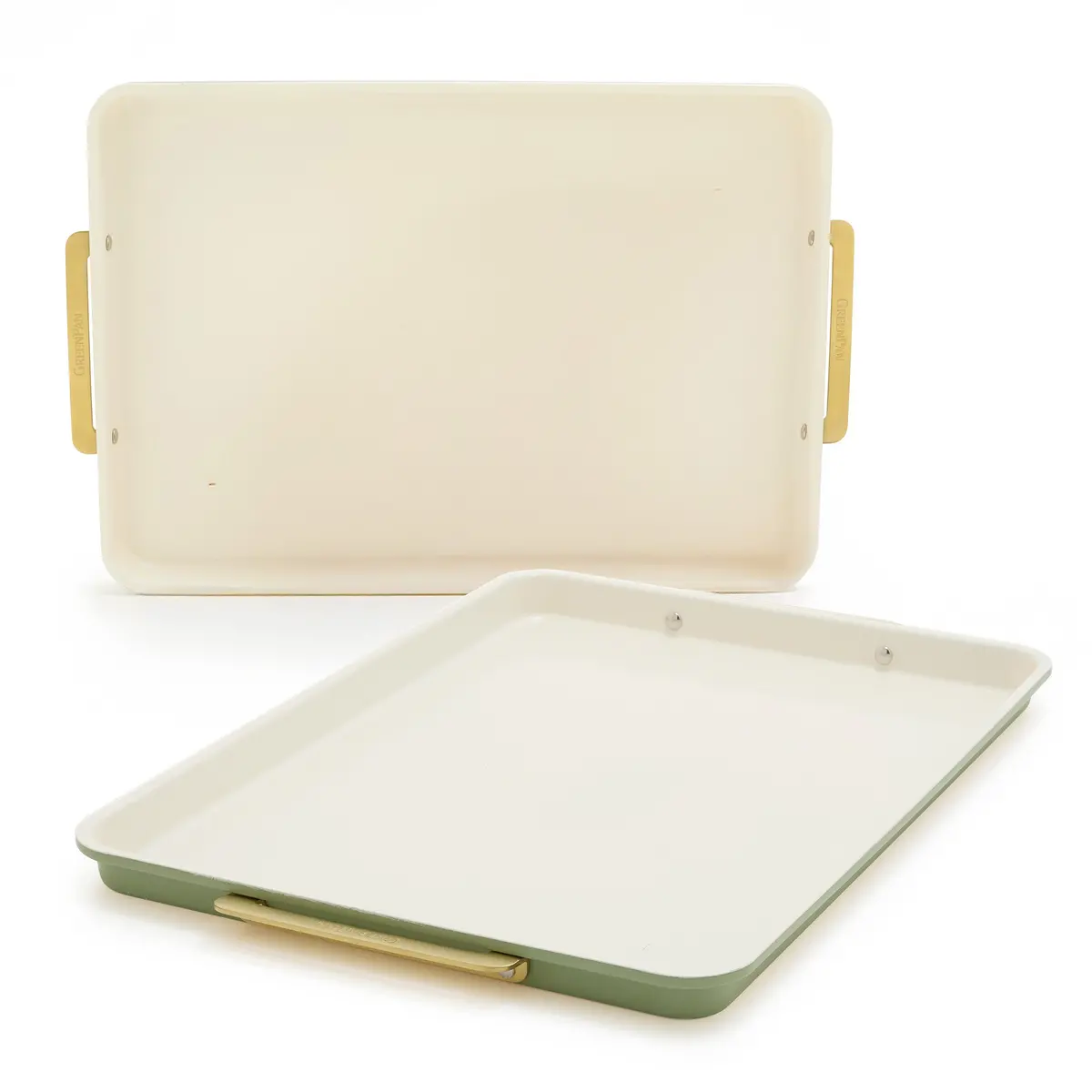 Reserve Bakeware 2-Piece 13" X 18" Half Sheet Pan Set | Sage 1