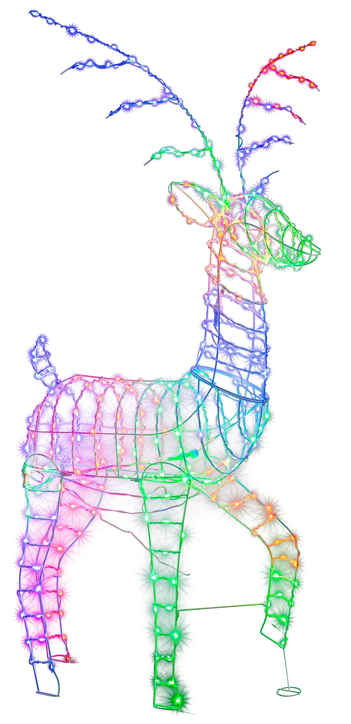5.9' Led Programmable Smart Standing Reindeer Decoration - Remote & App Control 1
