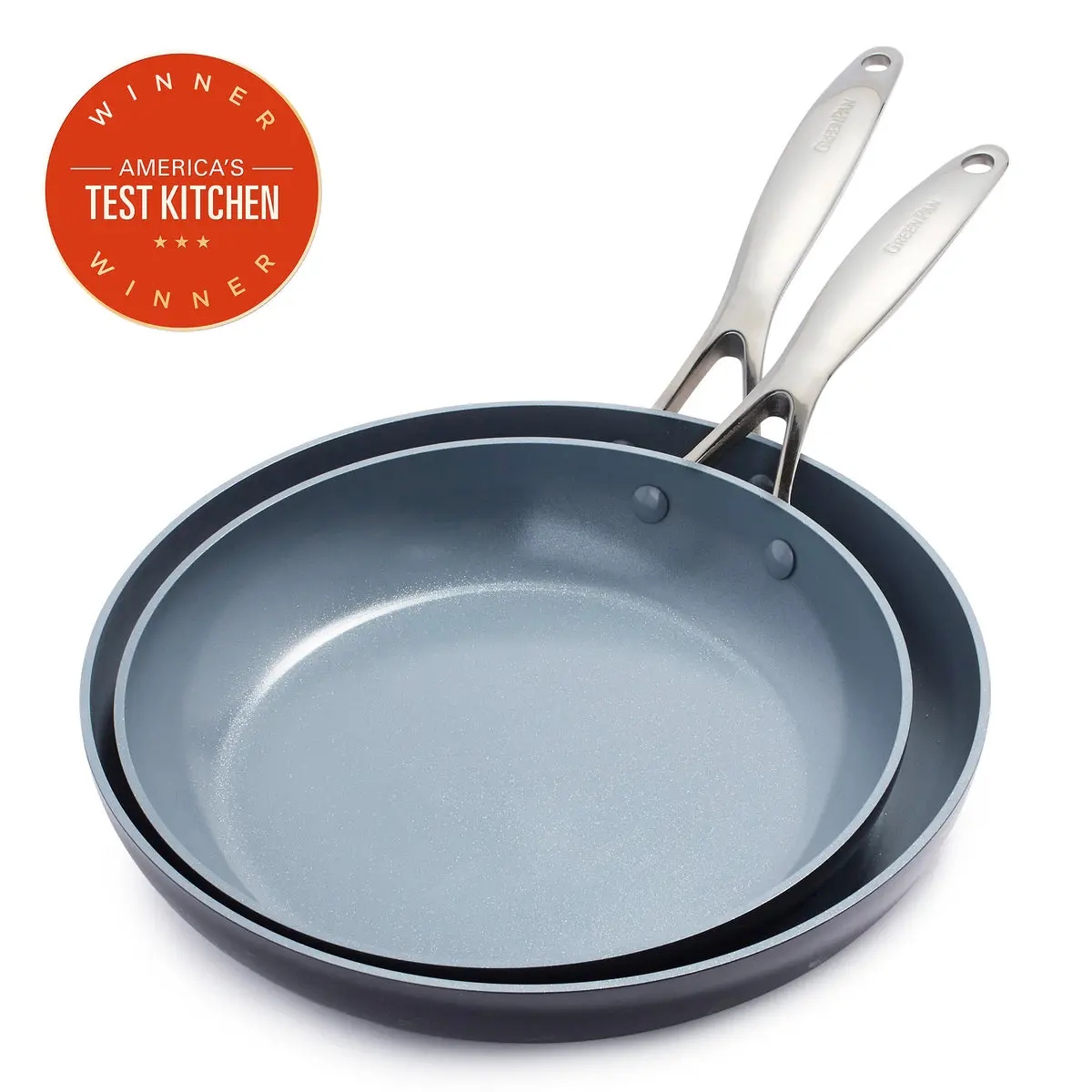 Valencia Pro Ceramic Nonstick 10" And 12" Frypan Set 1