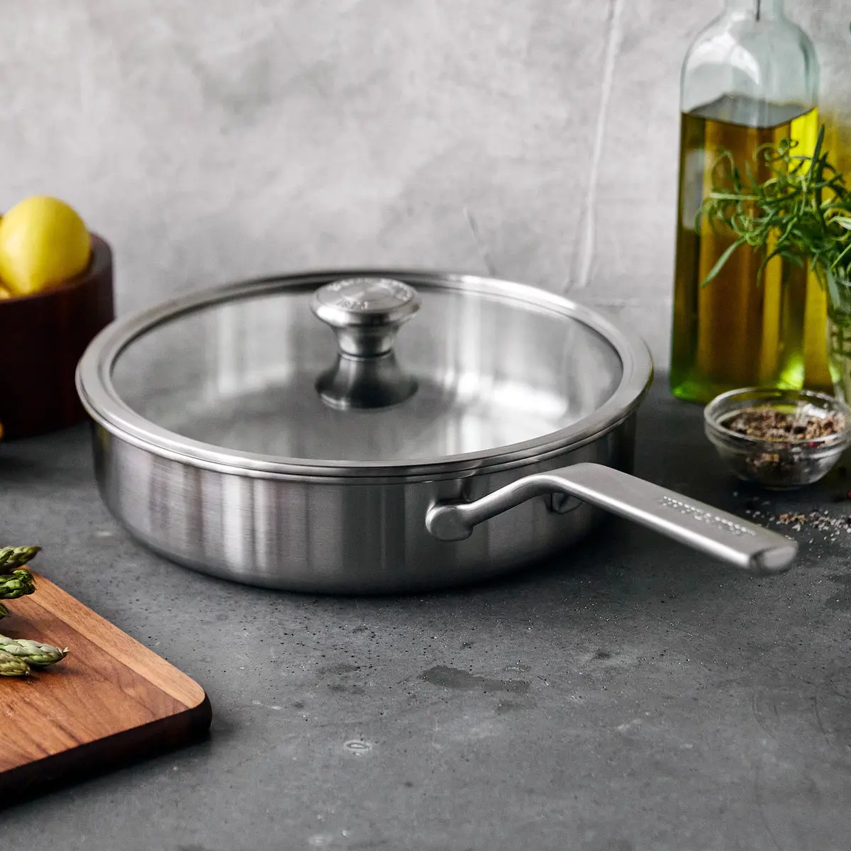 Merten & Storck Stainless Steel 3.5-Quart Sauté Pan With Lid 2