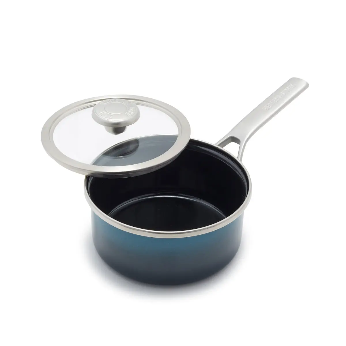 Merten & Storck Steel Core Enameled 1.5-Quart Saucepan With Lid | Aegean Teal 1
