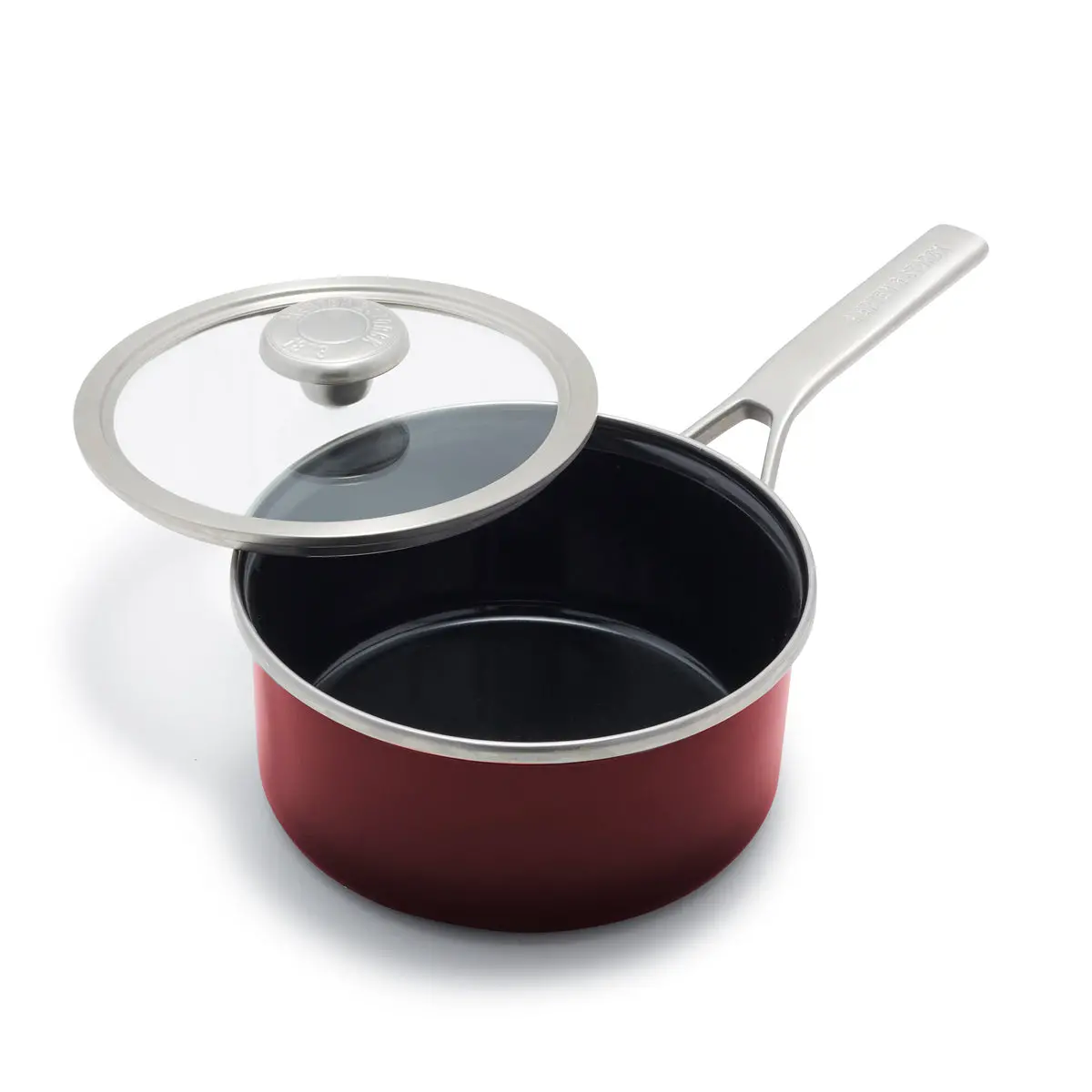 Merten & Storck Steel Core Enameled 2-Quart Saucepan With Lid | Chocolate Truffle 1