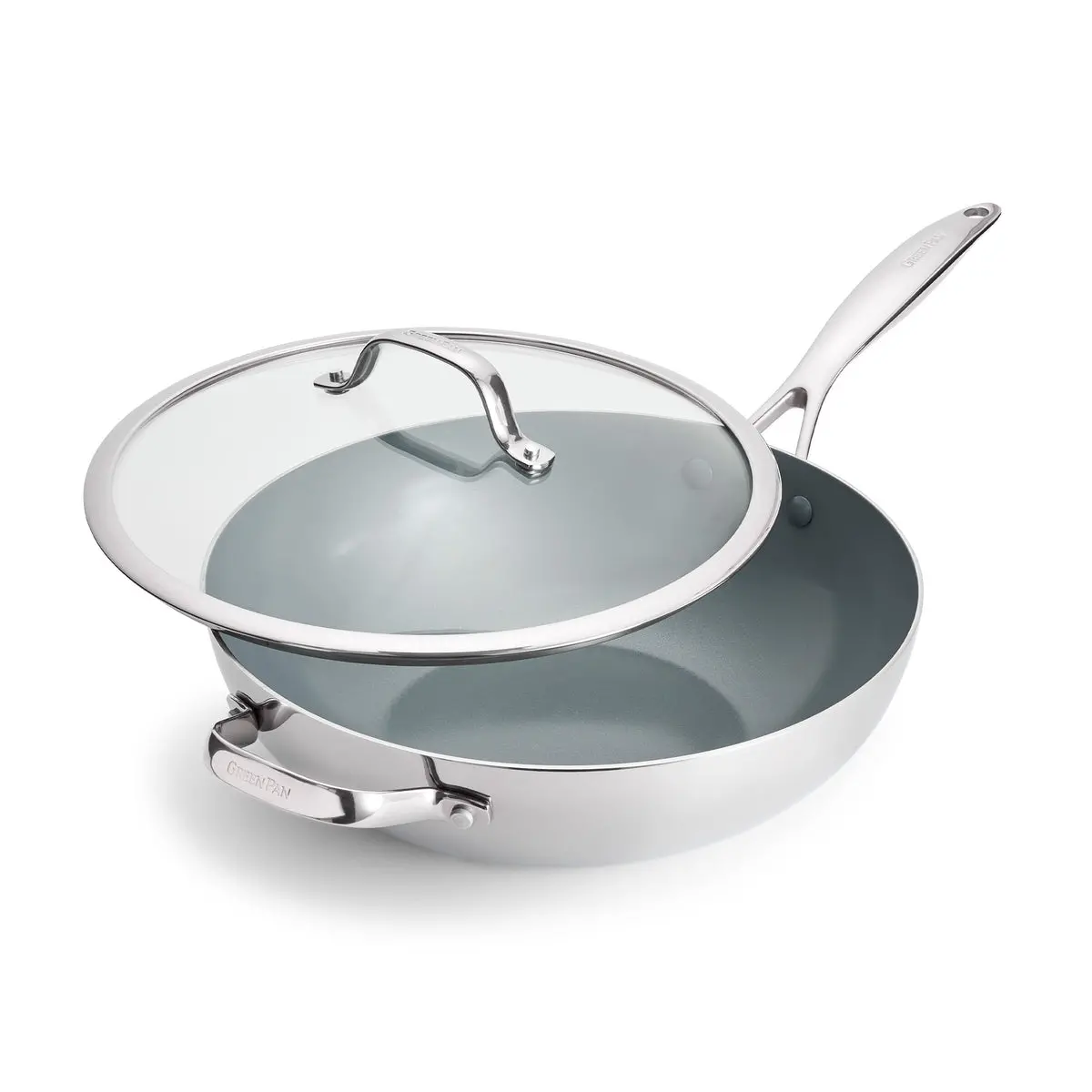 Valencia Pro Stainless Steel 12" Wok With Lid 1