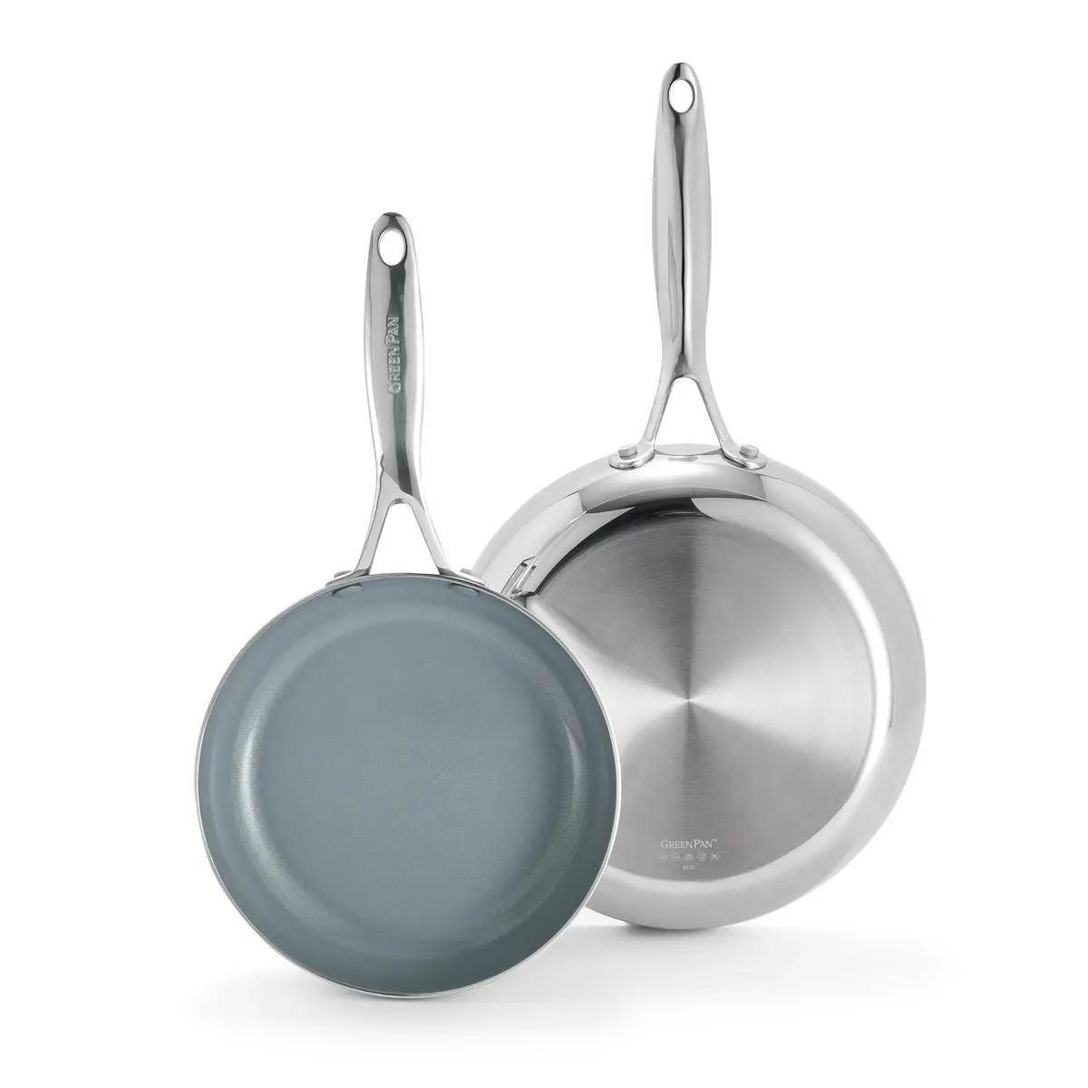 Valencia Pro Stainless Steel 8" And 10" Frypan Set 1