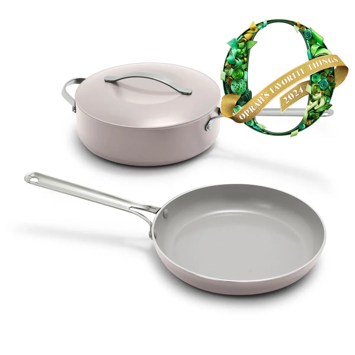 Nova Ceramic Nonstick 3-Piece Cookware Set | Clay 1