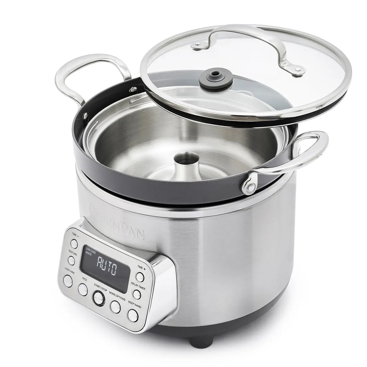 Elite 10-Cup Carb-Reducing Rice & Grains Cooker | Premiere Stainless Steel 1
