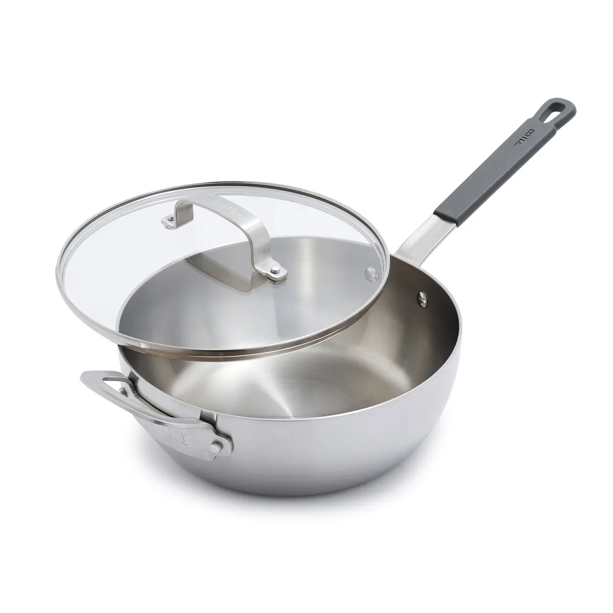 Bobby Flay By Greenpan 3.57-Quart Stainless Steel Chef's Pan With Lid 1