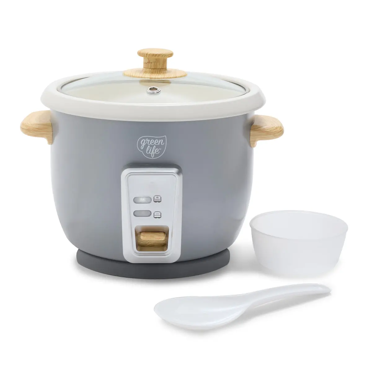 Greenlife 6-Cup Rice Cooker | Quartz Gray 1