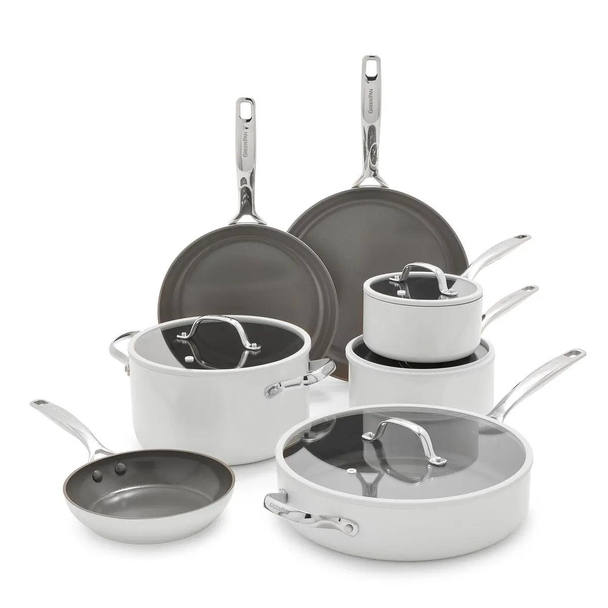 Eras Ceramic Nonstick 11-Piece Cookware Set | Cloud Cream 1