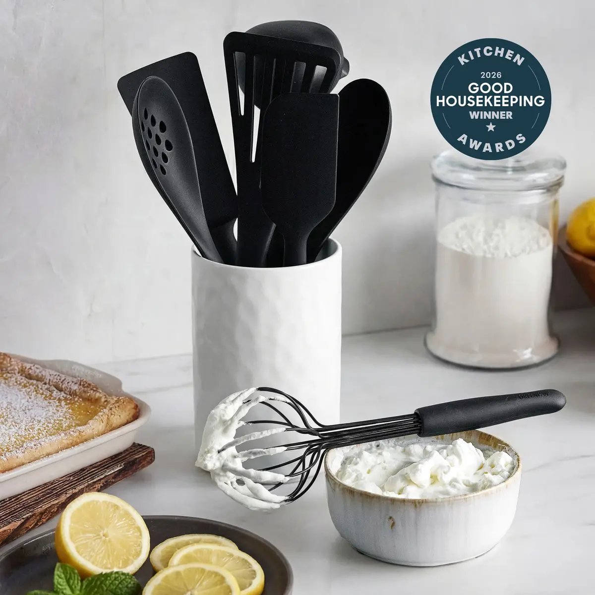 Premiere Silicone 8-Piece Utensil And Crock Set | Black 2
