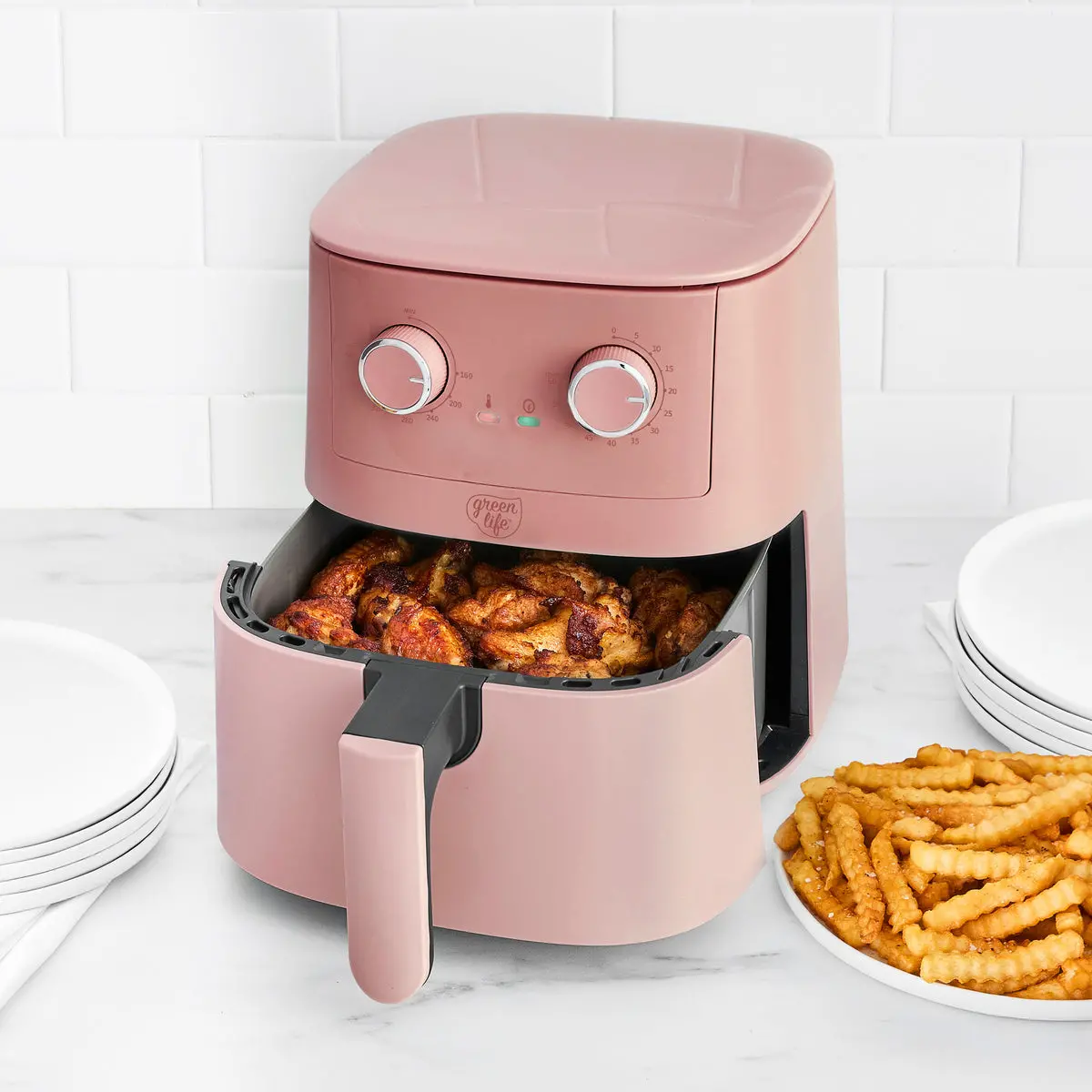 Greenlife 4.5-Quart Ez Air Fryer | Dusty Rose 2