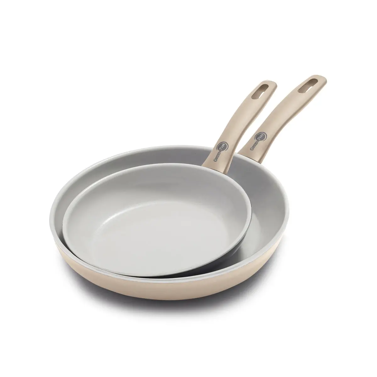 Dover Ceramic Nonstick 8" And 10" Frypan Set | Taupe 1