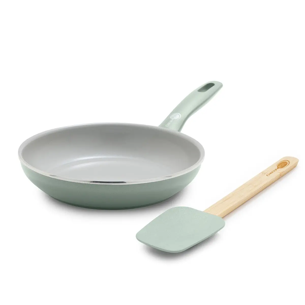 Dover Ceramic Nonstick 8" Frypan With Spatula | Pastel Green 1