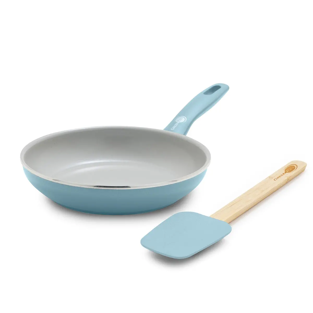 Dover Ceramic Nonstick 8" Frypan With Spatula | Blue Haze 1