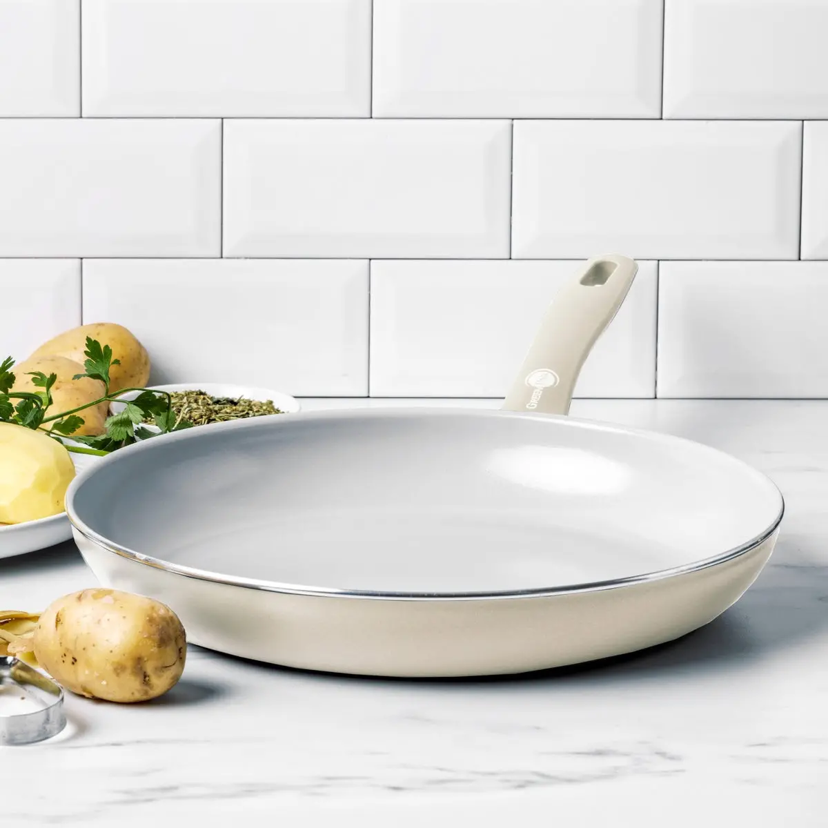 Dover Ceramic Nonstick 12" Frypan | Cream White 2
