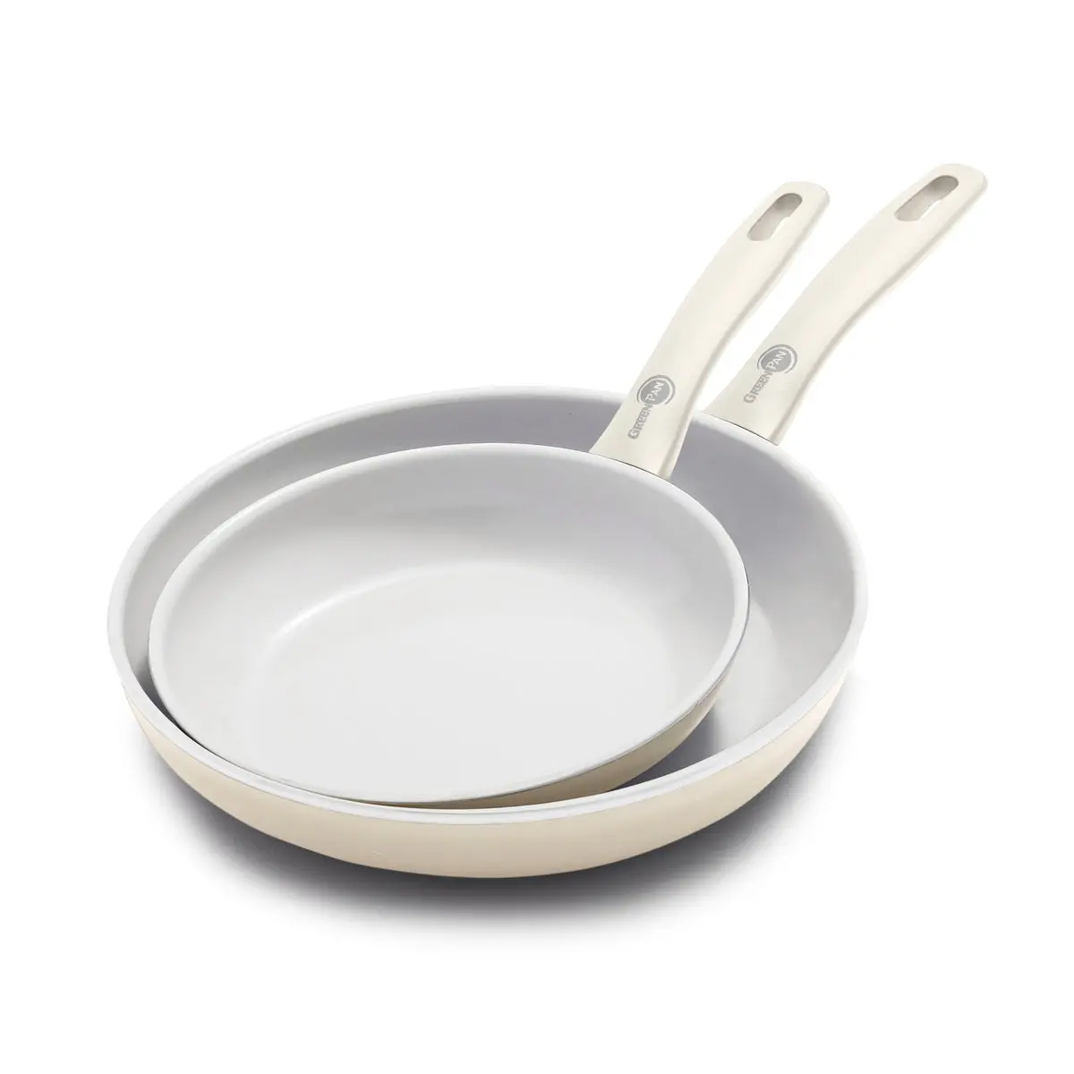 Dover Ceramic Nonstick 8" And 10" Frypan Set | Cream White 1
