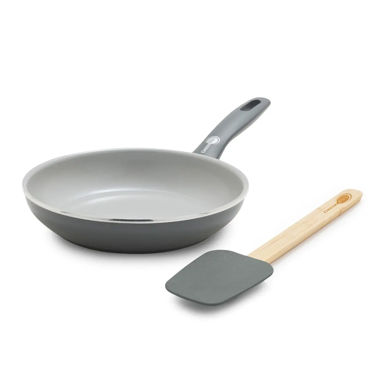 Dover Ceramic Nonstick 8" Frypan With Spatula | Charcoal Gray 1