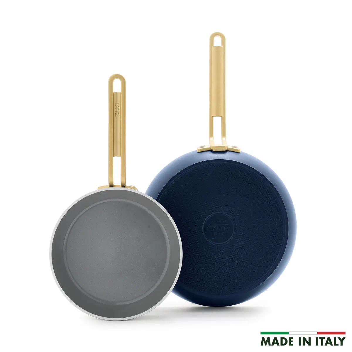 Stanley Tucci™ Ceramic Nonstick 8" And 10" Frypan Set | Marino Blue 1