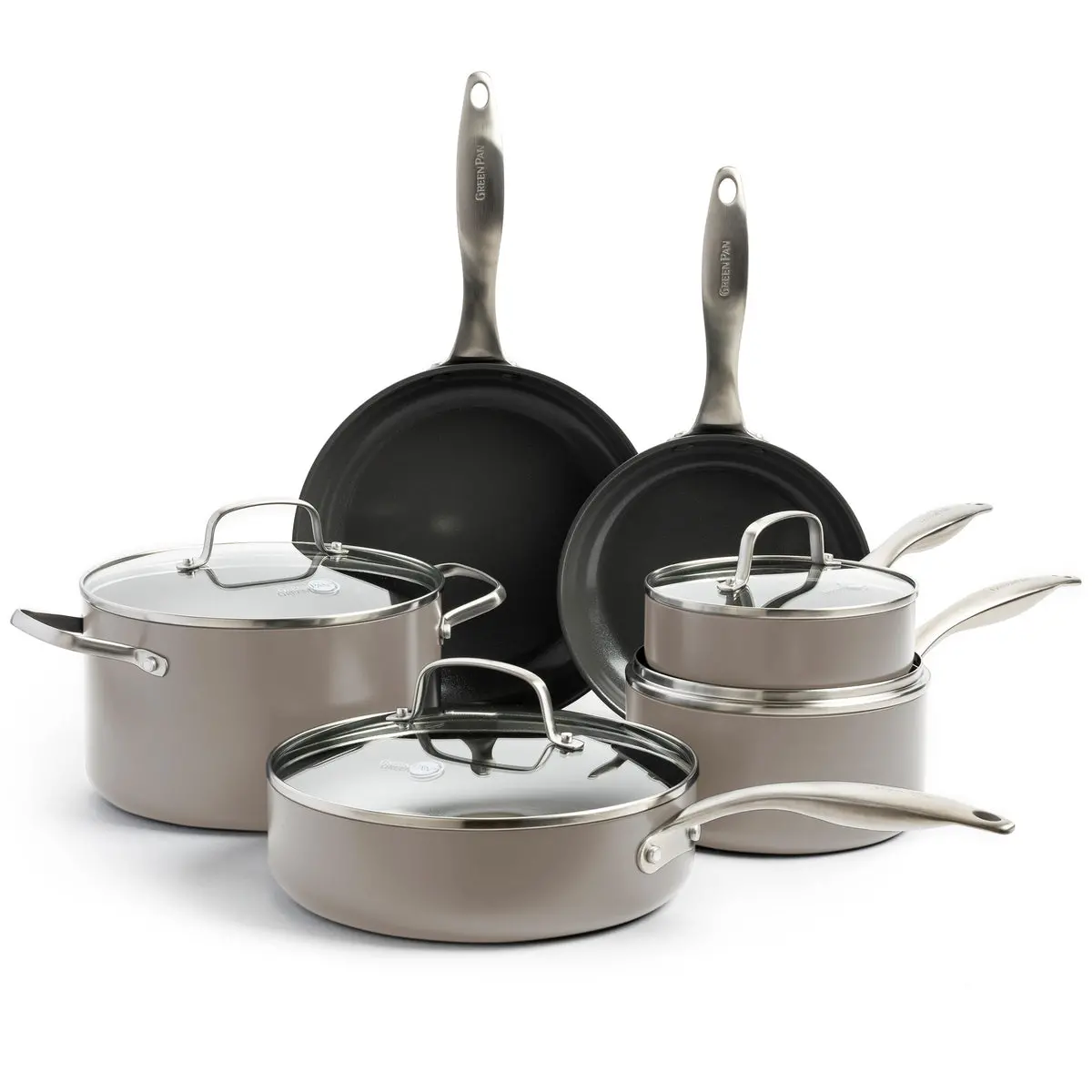 Canterbury Ceramic Nonstick 10-Piece Cookware Set | Clay 1