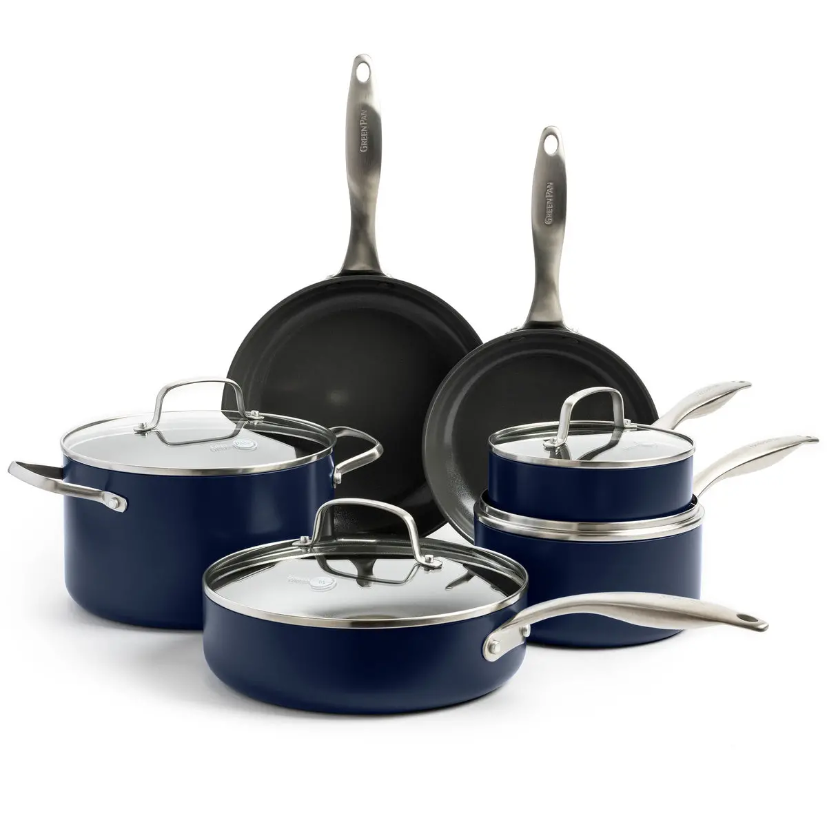 Canterbury Ceramic Nonstick 10-Piece Cookware Set | Oxford Blue 1