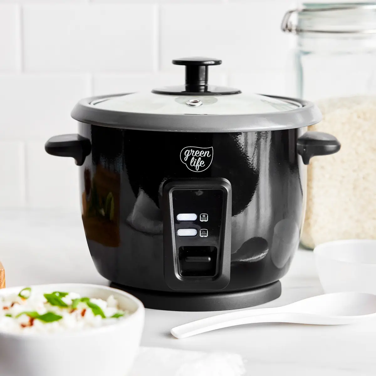 Greenlife 6-Cup Rice Cooker | Black 2