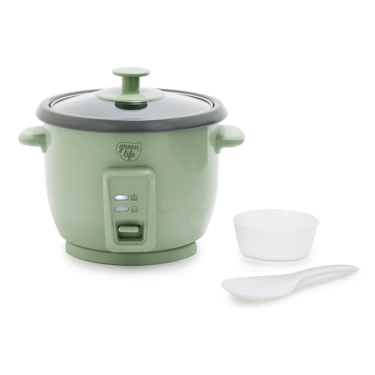 Greenlife 6-Cup Rice Cooker | Sage Green 1