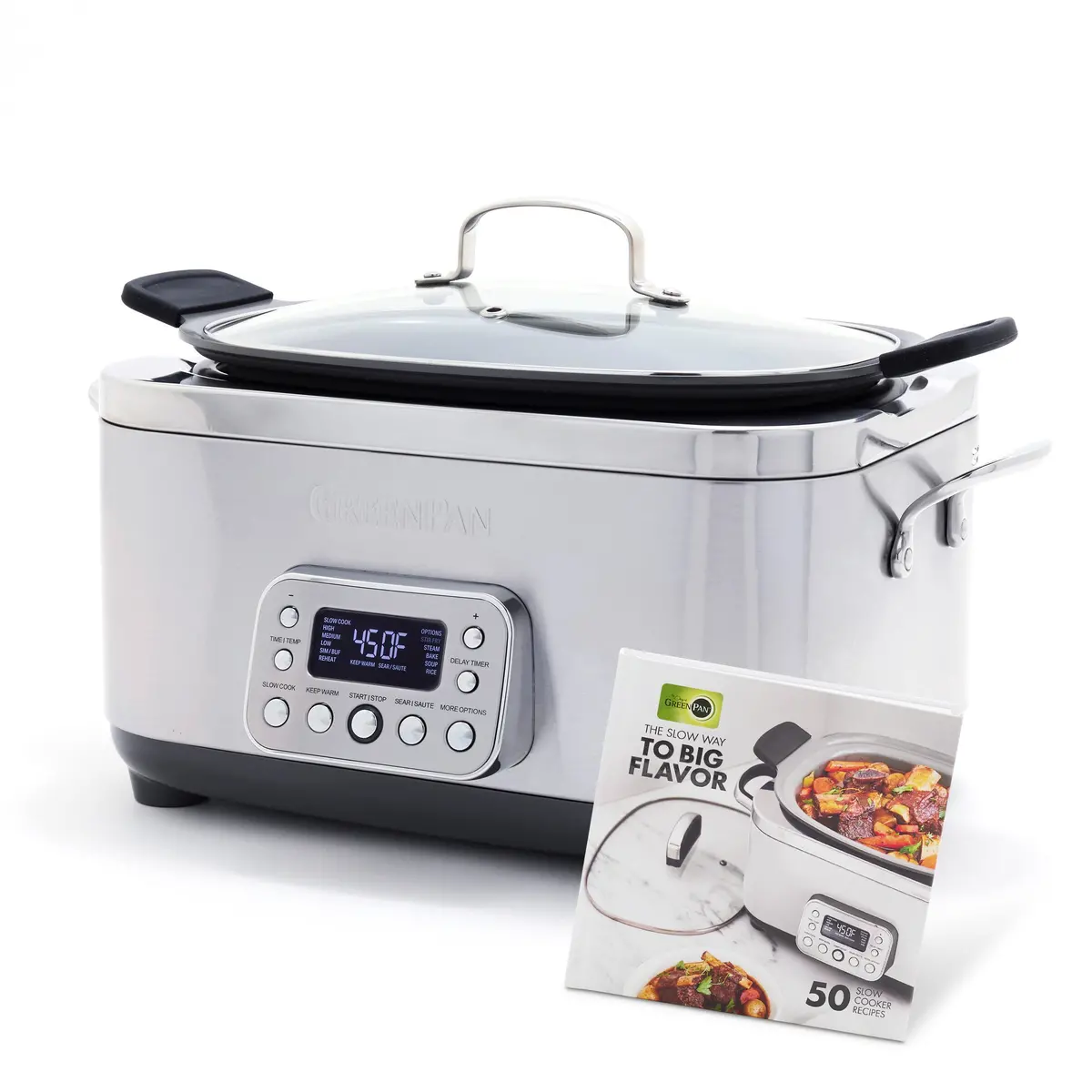 Elite 14-In-1 6-Quart Slow Cooker | Premiere Stainless Steel 1