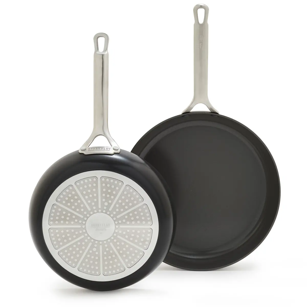 Bobby Flay By Greenpan Chef Series Hard Anodized 10" And 12" Frypan Set 1