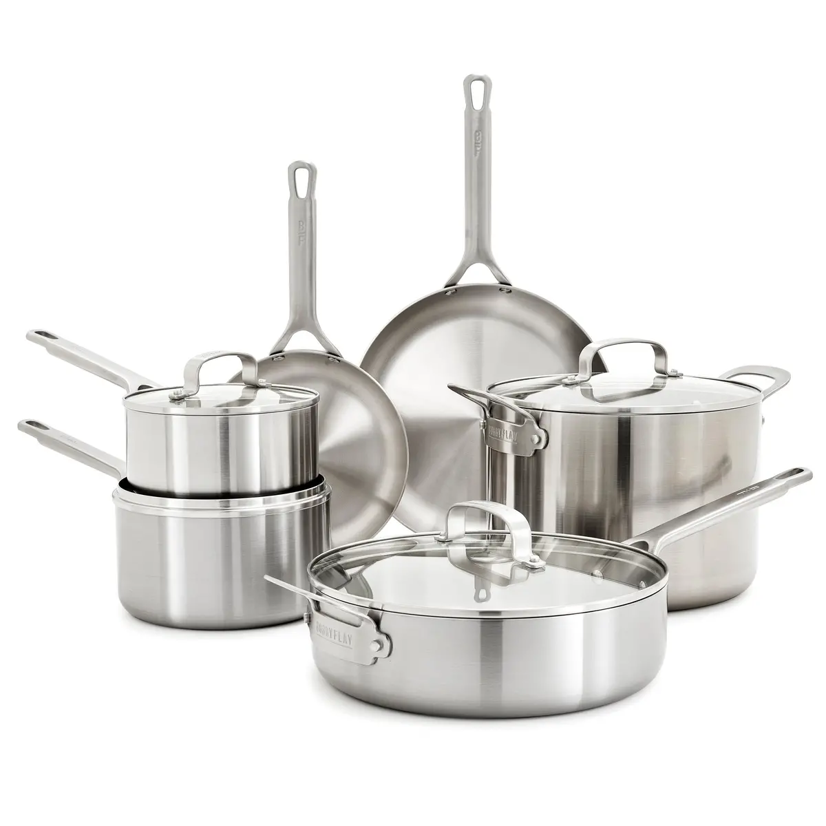 Bobby Flay By Greenpan Chef Series Uncoated Stainless Steel 10-Piece Cookware Set 1