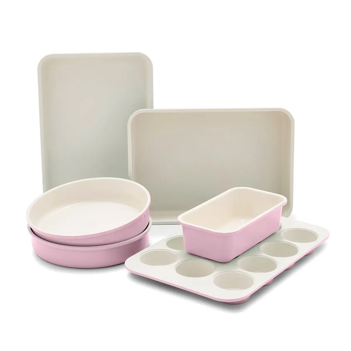 Greenlife Ceramic Nonstick 6-Piece Bakeware Set | Pink 1