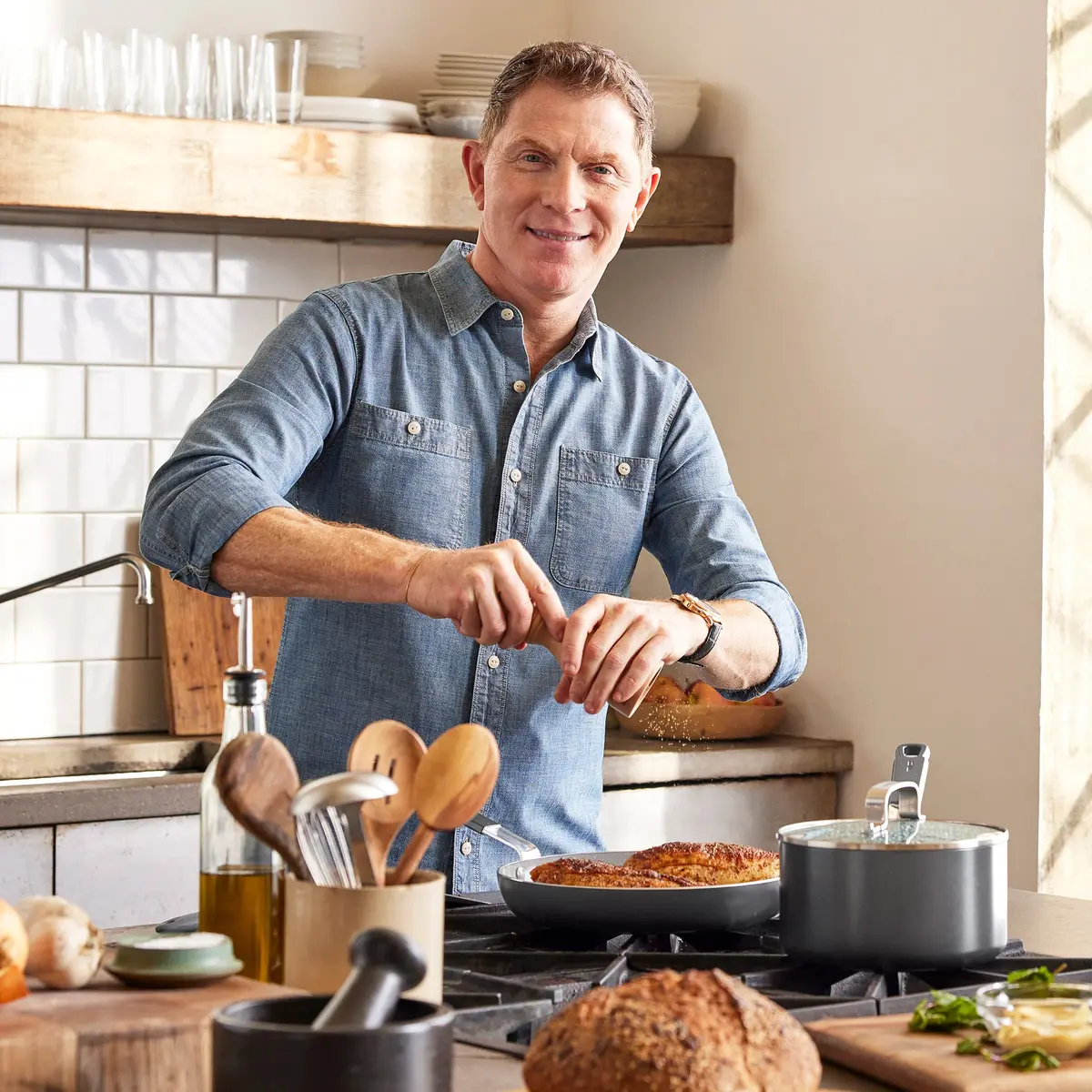 Bobby Flay By Greenpan Professional Ceramic Nonstick 12" Frypan | Graphite 2