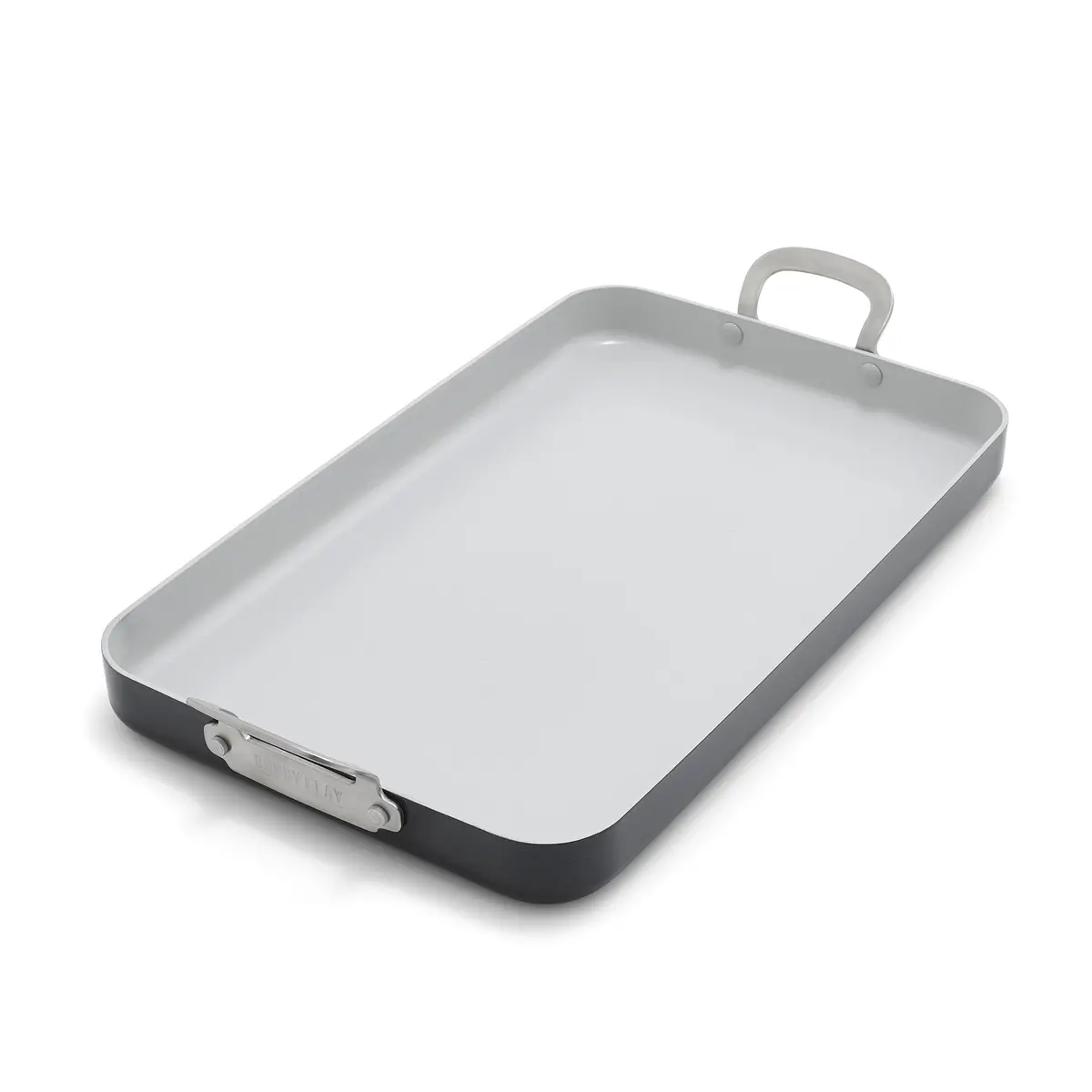 Bobby Flay By Greenpan Professional Ceramic Nonstick 18" X 11" Double Burner Griddle | Graphite 1