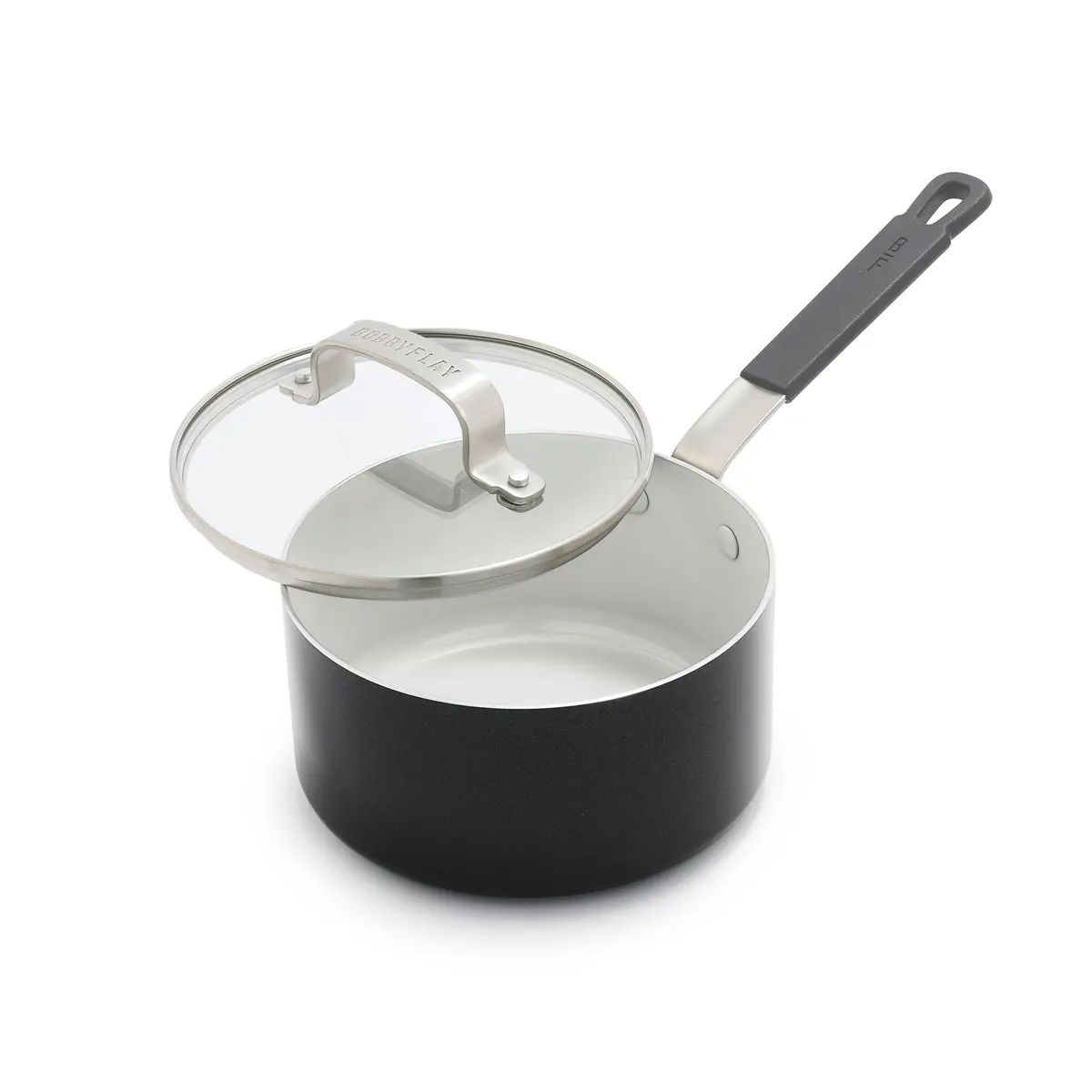 Bobby Flay By Greenpan Professional Ceramic Nonstick 1.6-Quart Saucepan With Lid | Graphite 1