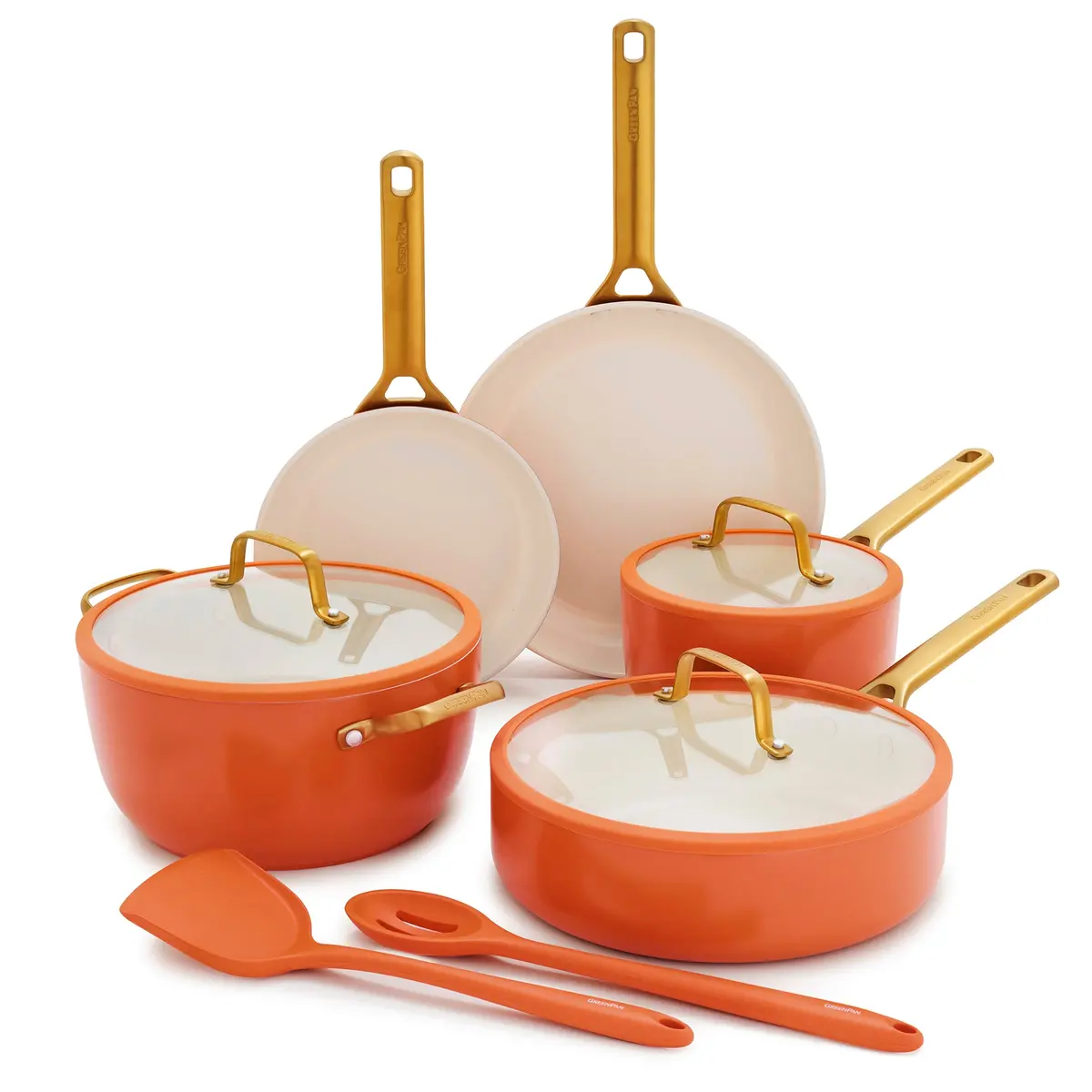 Reserve Pro Ceramic Nonstick 10-Piece Cookware Set | Harvest 1