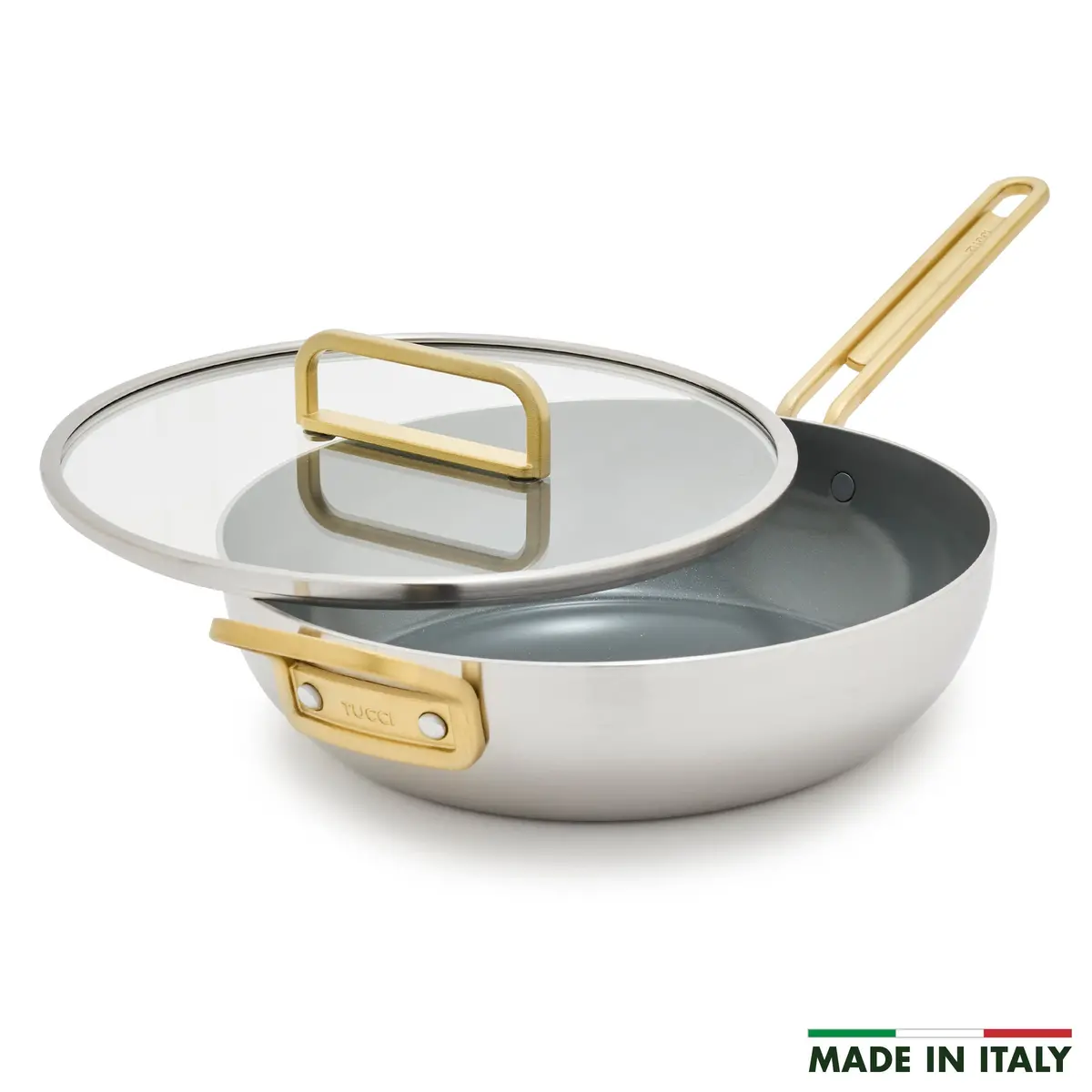 Stanley Tucci™ Stainless Steel Ceramic Nonstick 4.5-Quart Stanley Pan Jr. With Lid 1