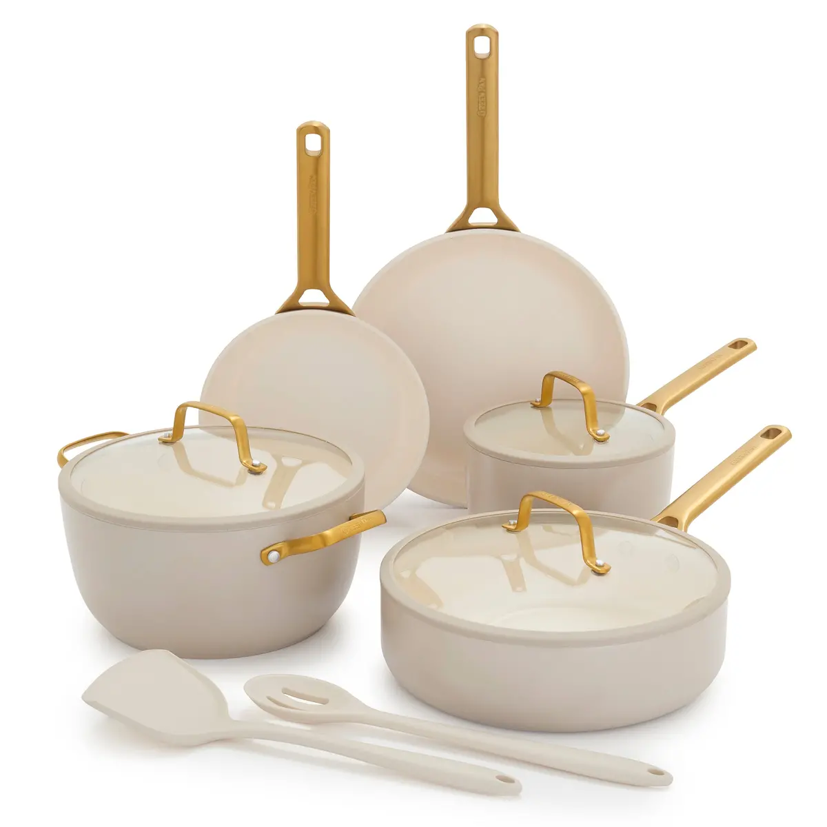 Reserve Pro Ceramic Nonstick 10-Piece Cookware Set | Macadamia 1