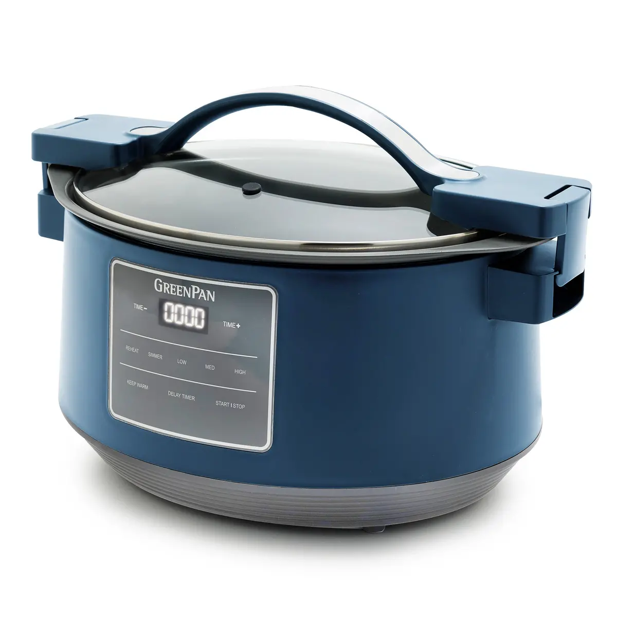 8-Quart Locking Lid Slow Cooker | Oxford Blue 1