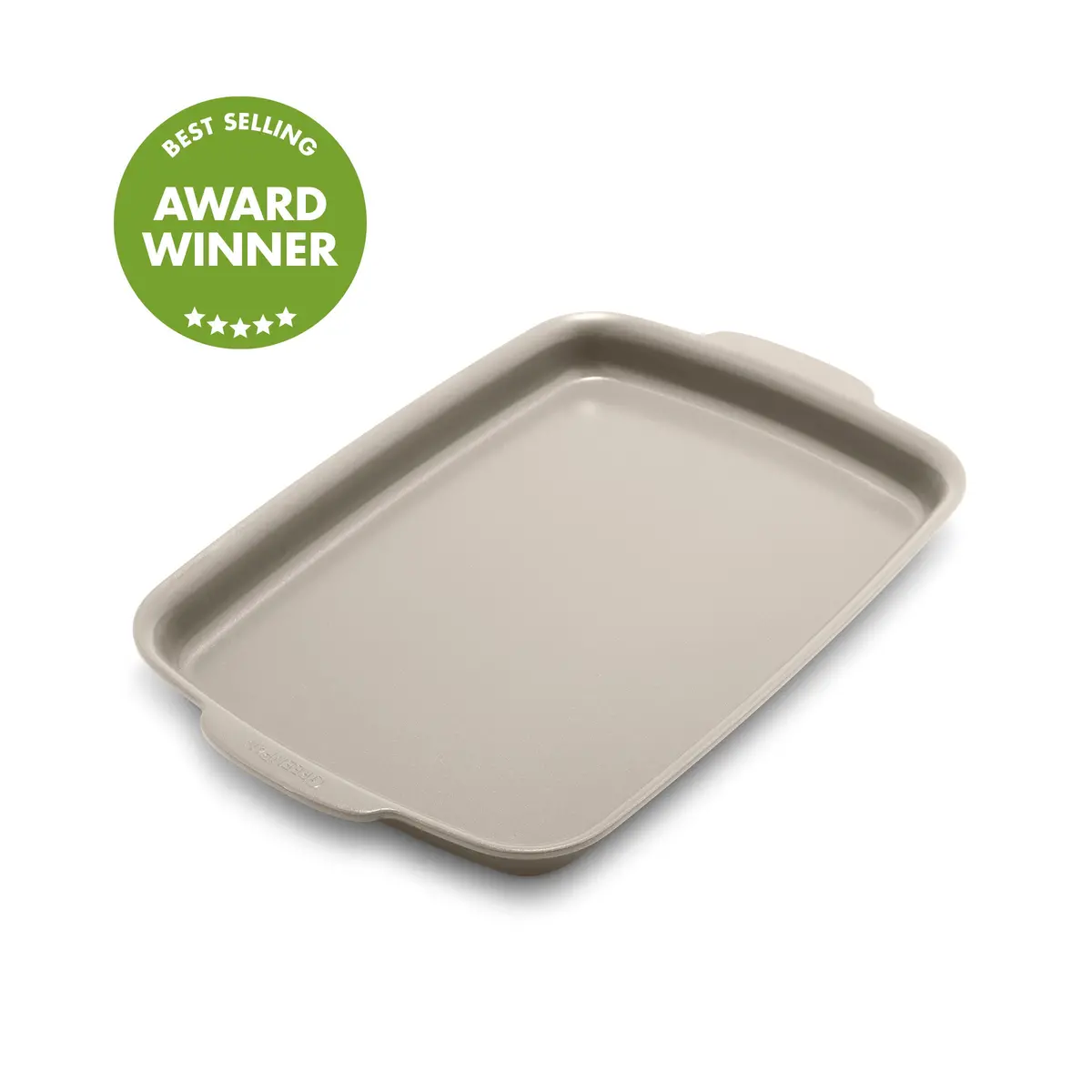 Premiere Ovenware Ceramic Nonstick 13" X 9" Quarter Sheet Pan | Taupe 1