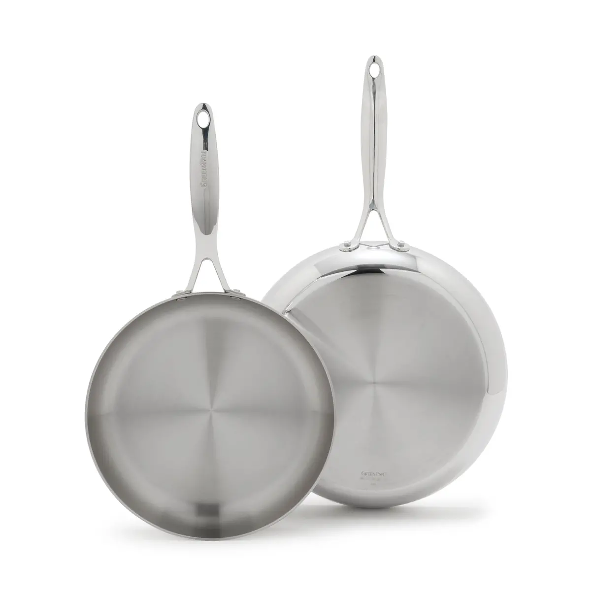 Valencia Pro Stainless Steel Uncoated 10" And 12" Frypan Set 1