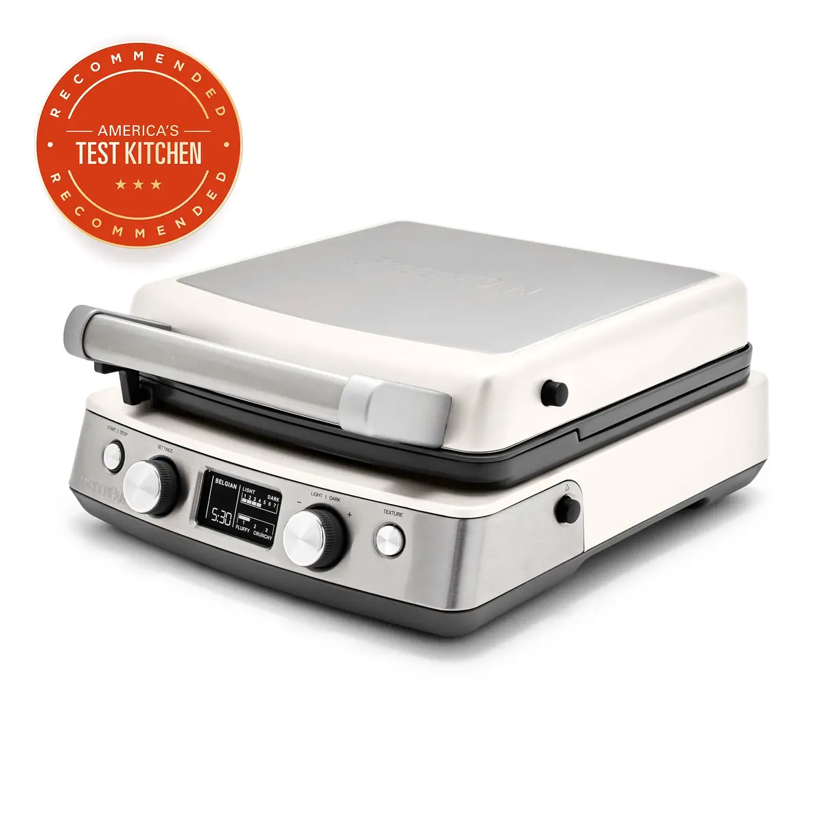 Elite Ceramic Nonstick 4-Square Waffle Maker | Cloud Cream 1