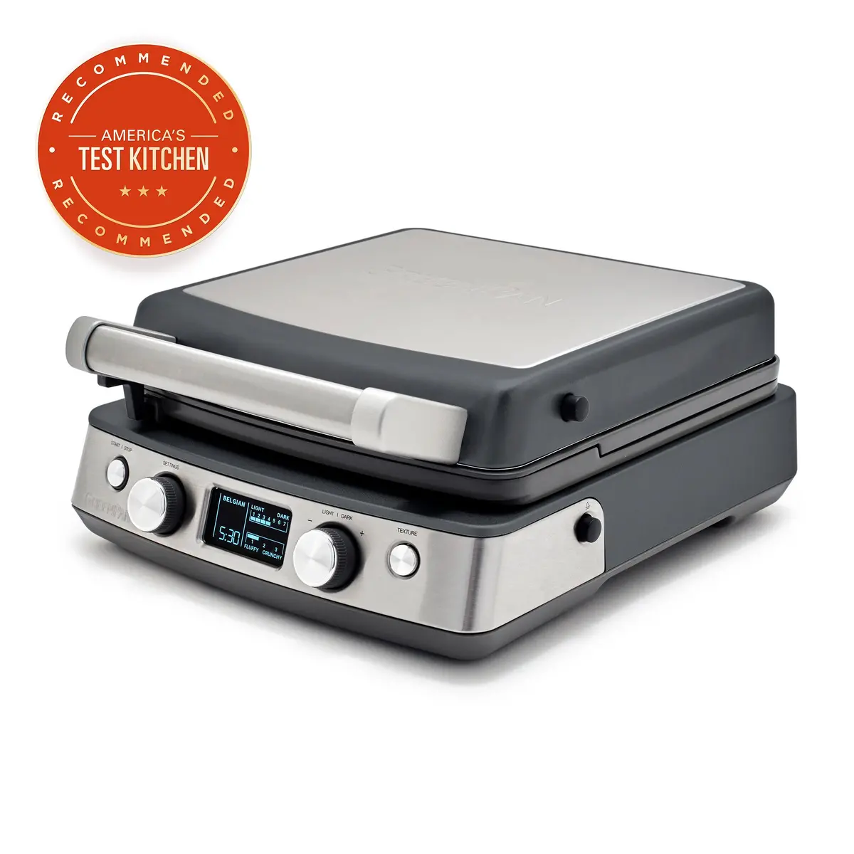 Elite Ceramic Nonstick 4-Square Waffle Maker | Graphite 1