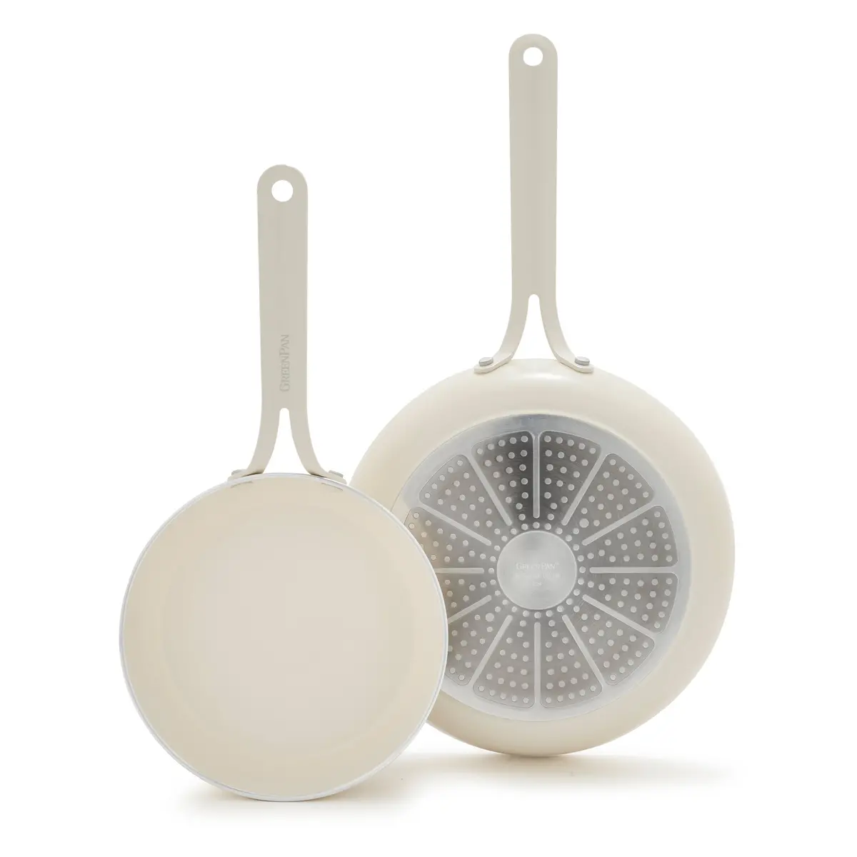Nova Gallery Ceramic Nonstick 8" And 10" Frypan Set | Cream 1