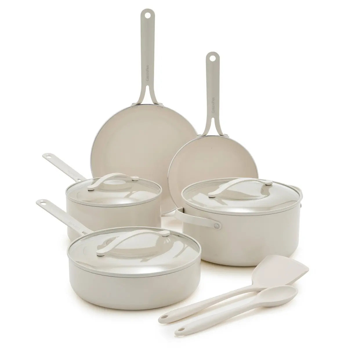 Nova Gallery Ceramic Nonstick 10-Piece Cookware Set | Cream 1